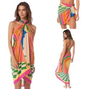 New! Maaji Sunrise Spritz Isla Cover-Up Pareo One Size 2690